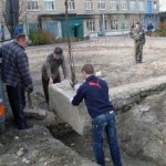 Начало строительства храма в женской колонии.