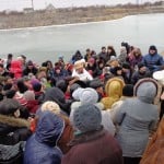 Праздник Крещения на озере Горячка