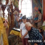 Священники и прихожане собора во имя св. блгв. князя Александра Невского поздравили прихожанина храма с 95-летием.